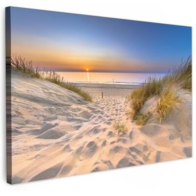 MuchoWow © Impressions sur Toile Deco Tableau Murale Decoration Salon 90x60 cm Peinture Tableaux Chambre Toiles Maison Dune Coucher de soleil Horizon Plage Herbe MuchoWow © Impressions sur Toile Deco Tableau Murale Decoration Salon 90x60 cm Peinture Tableaux Chambre Toiles Maison Dune Coucher de soleil Horizon Plage Herbe