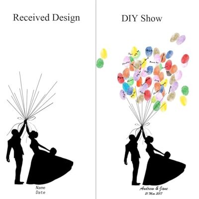 LCKKJHG Livre d'or avec arbre d'empreintes digitales pour mariage, peinture signature, baiser couple, empreintes digitales, meilleurs vœux pour fête + tampon encreur (Couleur 03,35 x 50 cm 14 x 20 pouces) LCKKJHG Livre d'or avec arbre d'empreintes digitales pour mariage, peinture signature, baiser couple, empreintes digitales, meilleurs vœux pour fête + tampon encreur (Couleur 03,35 x 50 cm 14 x 20 pouces)