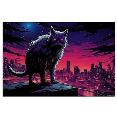 Wallario Poster Gardienne de la nuit de qualité supérieure Dimensions : 61 x 91,5 cm (grand poster) Wallario Poster Gardienne de la nuit de qualité supérieure Dimensions : 61 x 91,5 cm (grand poster)