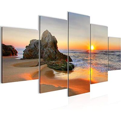 Lever Du Soleil Plage Tableau Murale Impression sur Toile Intissee 5 Parties Dunes De Sable Panorama Orange Chambre Salle 609553a Lever Du Soleil Plage Tableau Murale Impression sur Toile Intissee 5 Parties Dunes De Sable Panorama Orange Chambre Salle 609553a