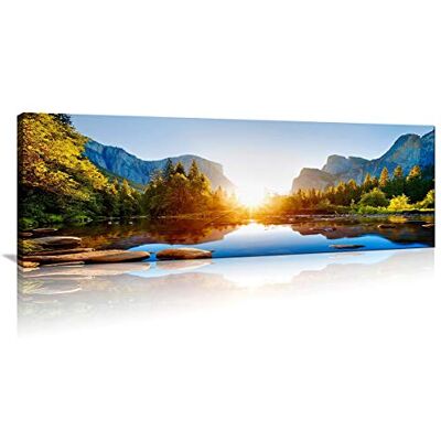 Visario Tableau 120 x 40 cm sur toile 5744 See marque allemande et entrepôt – Les images/la peinture murale/impression d'art sont encadrées Visario Tableau 120 x 40 cm sur toile 5744 See marque allemande et entrepôt – Les images/la peinture murale/impression d'art sont encadrées