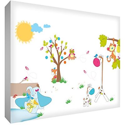 Little Helper ANIMALS1624-12 Feel Good Art Décoration murale en toile solide de style moderne Motif amis d'animaux 60 x 40 cm Little Helper ANIMALS1624-12 Feel Good Art Décoration murale en toile solide de style moderne Motif amis d'animaux 60 x 40 cm