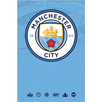 Pyramid Affiche Manchester City Club Crest Poster 61x91,5cm Pyramid Affiche Manchester City Club Crest Poster 61x91,5cm