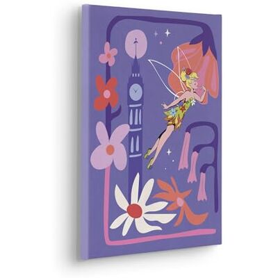 Komar Tableau sur châssis Disney Fée Clochette Flower City Dimensions : 30 x 40 cm Toile murale pour chambre d'enfant Komar Tableau sur châssis Disney Fée Clochette Flower City Dimensions : 30 x 40 cm Toile murale pour chambre d'enfant