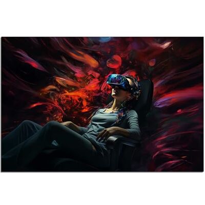 Wallario Poster autocollant Plonger dans la réalité virtuelle, autocollant de qualité supérieure, film adhésif taille : 100 x 150 cm Poster XXL Wallario Poster autocollant Plonger dans la réalité virtuelle, autocollant de qualité supérieure, film adhésif taille : 100 x 150 cm Poster XXL