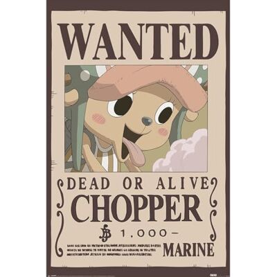 Pyramid Poster One Piece (Wanted Chopper) Art mural de qualité supérieure 90 x 60 cm Produit sous licence officielle Pyramid Poster One Piece (Wanted Chopper) Art mural de qualité supérieure 90 x 60 cm Produit sous licence officielle