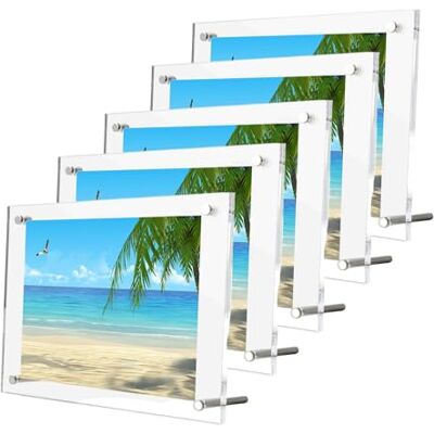 TUKA-i-AKUT 5X Cadre Acrylique pour Photo 13x18 cm, Transparent Cadre d'image à Double Clair Panneau, Cadre d'affichage de Bureau pour Documents Posters Certificat, Affiches Dépliantes, TKD9400-7z-5x TUKA-i-AKUT 5X Cadre Acrylique pour Photo 13x18 cm, Transparent Cadre d'image à Double Clair Panneau, Cadre d'affichage de Bureau pour Documents Posters Certificat, Affiches Dépliantes, TKD9400-7z-5x