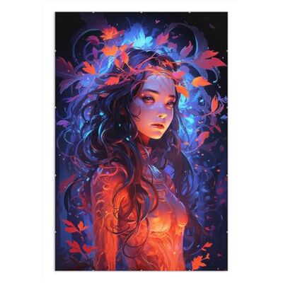 Wallario Tableau mural Déesse de l'automne magique de qualité supérieure Poster avec support photo sans cadre Dimensions : 61 x 91,5 cm Wallario Tableau mural Déesse de l'automne magique de qualité supérieure Poster avec support photo sans cadre Dimensions : 61 x 91,5 cm