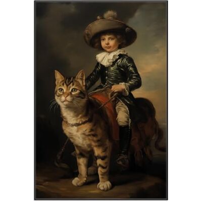 Wallario Duo aristocratique de qualité supérieure Poster avec cadre noir 61 x 91,5 cm Wallario Duo aristocratique de qualité supérieure Poster avec cadre noir 61 x 91,5 cm