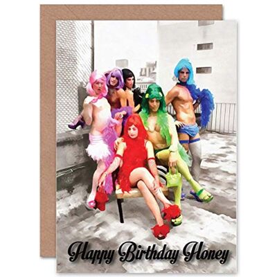 Wee Blue Coo CARD HAPPY BIRTHDAY HONEY DRAG QUEEN GLAM FUN GIFT Wee Blue Coo CARD HAPPY BIRTHDAY HONEY DRAG QUEEN GLAM FUN GIFT