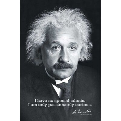 empireposter Poster imprimé Albert Einstein Curiosity Dimensions : 61 x 91,5 cm + 1 poster de 61 x 91,5 cm empireposter Poster imprimé Albert Einstein Curiosity Dimensions : 61 x 91,5 cm + 1 poster de 61 x 91,5 cm