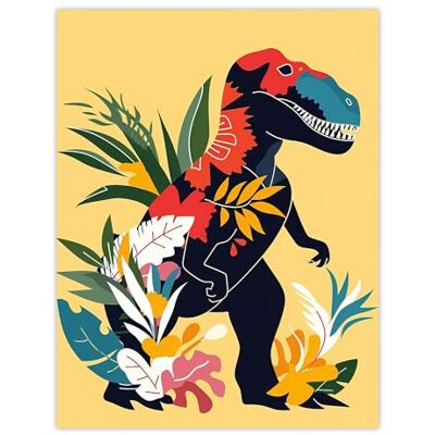 Artery8 Boho T Rex Dinosaure Plantes Collage Graphique Salon Grande affiche murale Papier épais 45,7 x 61 cm Artery8 Boho T Rex Dinosaure Plantes Collage Graphique Salon Grande affiche murale Papier épais 45,7 x 61 cm