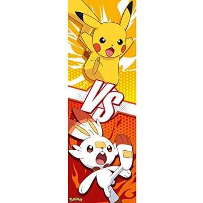 GB eye Abystyle Pokemon Pikachu and Scorbunny Poster 53x158cm, GB eye Abystyle Pokemon Pikachu and Scorbunny Poster 53x158cm,