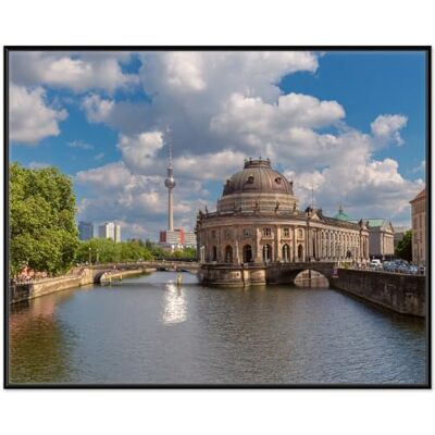 Wallario Poster avec cadre noir Vue de Berlin 40 x 50 cm Wallario Poster avec cadre noir Vue de Berlin 40 x 50 cm