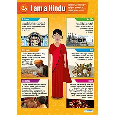 Daydream Education I am a Hindou Poster éducatif religieux Papier brillant mesurant 850 mm x 594 mm (A1) Tableaux d'études religieuses pour la salle de classe Tableaux éducatifs Daydream Education I am a Hindou Poster éducatif religieux Papier brillant mesurant 850 mm x 594 mm (A1) Tableaux d'études religieuses pour la salle de classe Tableaux éducatifs