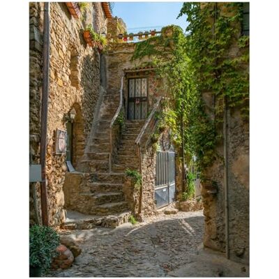 Wallario Poster Pierre avec escalier de qualité supérieure Dimensions : 40 x 50 cm Wallario Poster Pierre avec escalier de qualité supérieure Dimensions : 40 x 50 cm