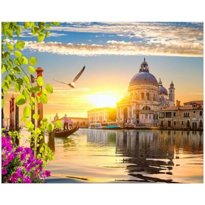 Wallario Affiche Soirée d'été italienne de qualité supérieure Dimensions : 40 x 50 cm Wallario Affiche Soirée d'été italienne de qualité supérieure Dimensions : 40 x 50 cm