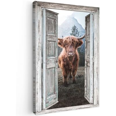 MuchoWow © Impressions sur Toile Deco Tableau Murale Decoration Salon 60x90 cm Peinture Tableaux Chambre Toiles Maison Highlander écossais Vache Campagne Vue d'ensemble MuchoWow © Impressions sur Toile Deco Tableau Murale Decoration Salon 60x90 cm Peinture Tableaux Chambre Toiles Maison Highlander écossais Vache Campagne Vue d'ensemble
