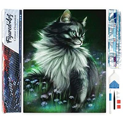 Figured’Art Diamond Painting Broderie Diamant 40x50cm Toile Entière Roulée avec Strass Perles Carrés Joli Chat Kit Complet Animaux 5D DIY Activité Manuelle Loisirs Créatifs Adultes Figured’Art Diamond Painting Broderie Diamant 40x50cm Toile Entière Roulée avec Strass Perles Carrés Joli Chat Kit Complet Animaux 5D DIY Activité Manuelle Loisirs Créatifs Adultes
