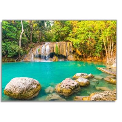 Wallario Poster Cascade paradisiaque de qualité supérieure Dimensions : 70 x 100 cm (Poster Géant) Wallario Poster Cascade paradisiaque de qualité supérieure Dimensions : 70 x 100 cm (Poster Géant)