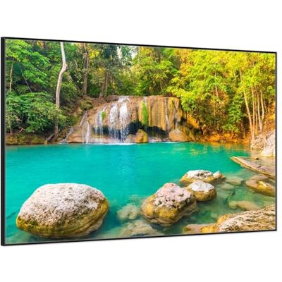 Wallario Poster cascade paradisiaque de qualité supérieure avec cadre noir 61 x 91,5 cm Wallario Poster cascade paradisiaque de qualité supérieure avec cadre noir 61 x 91,5 cm