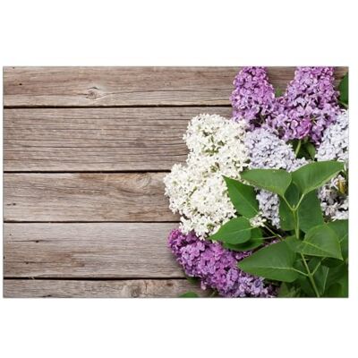 Wallario Poster Fleurs de lilas sur bois de qualité supérieure Dimensions : 61 x 91,5 cm (grand poster) Wallario Poster Fleurs de lilas sur bois de qualité supérieure Dimensions : 61 x 91,5 cm (grand poster)