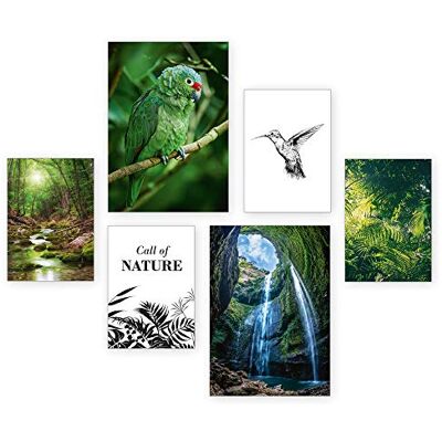 Kreative Feder Call of Nature Lot de 6 posters décoratifs pour salon et chambre moderne avec cadre en option 2 x DIN A3 & 4 x DIN A4 30 x 40 et 20 x 30 cm Kreative Feder Call of Nature Lot de 6 posters décoratifs pour salon et chambre moderne avec cadre en option 2 x DIN A3 & 4 x DIN A4 30 x 40 et 20 x 30 cm