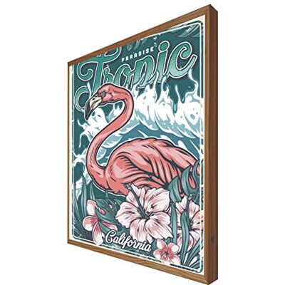 CCRETROILUMINADOS Affiche vintage illuminée avec lumière LED tropicale CCRETROILUMINADOS Affiche vintage illuminée avec lumière LED tropicale