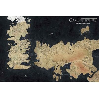 GB eye Maxi poster Game of Thrones Carte Westeros 61 x 91,5 cm GB eye Maxi poster Game of Thrones Carte Westeros 61 x 91,5 cm