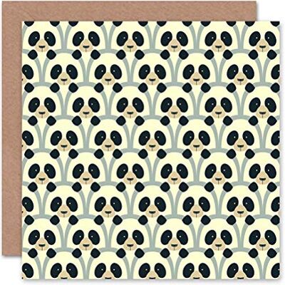 Wee Blue Coo PANDAS ABSTRACT PATTERN BLANK GREETINGS BIRTHDAY CARD ART Wee Blue Coo PANDAS ABSTRACT PATTERN BLANK GREETINGS BIRTHDAY CARD ART