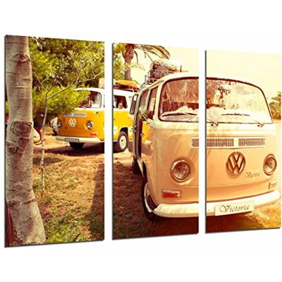 Art mural vintage Volkswagen en bois - Décoration Art mural vintage Volkswagen en bois - Décoration
