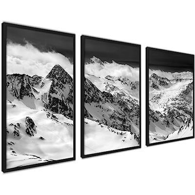 ART Lot de 3 Affiche Murale 40x50cm Sans Cadre Décoration Murale Bois MDF Robuste, pour Salon et Chambre, Design Moderne, Verre de Protection, Montage Mural Facile, Cadre Résistant, Salon ART Lot de 3 Affiche Murale 40x50cm Sans Cadre Décoration Murale Bois MDF Robuste, pour Salon et Chambre, Design Moderne, Verre de Protection, Montage Mural Facile, Cadre Résistant, Salon