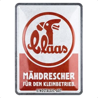 ART Plaque rétro, 15 x 20 cm, Claas – Mähdrescher – Idée cadeau pour fans des tracteurs, Official License Product (OLP), en métal, design vintage ART Plaque rétro, 15 x 20 cm, Claas – Mähdrescher – Idée cadeau pour fans des tracteurs, Official License Product (OLP), en métal, design vintage