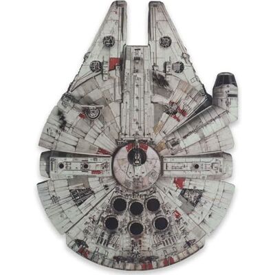 Open Road Brands Disney Star Wars Plaque en métal en relief Motif Millenium Falcon Vue aérienne Décoration murale vintage pour la maison Open Road Brands Disney Star Wars Plaque en métal en relief Motif Millenium Falcon Vue aérienne Décoration murale vintage pour la maison