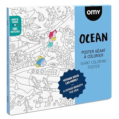 Omy Giant Coloring Poster 70 x 100, Ocean Omy Giant Coloring Poster 70 x 100, Ocean