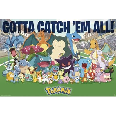 GB eye Pokémon All Time Favourites 61 x 91,5 cm Maxi poster – Expédié roulé – Poster d'art – Affiches et impressions murales GB eye Pokémon All Time Favourites 61 x 91,5 cm Maxi poster – Expédié roulé – Poster d'art – Affiches et impressions murales