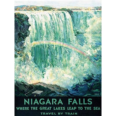 Piddix Niagra Falls Impression sur toile Multicolore 30 x 40 cm Piddix Niagra Falls Impression sur toile Multicolore 30 x 40 cm