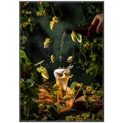 Wallario Affiche murale de qualité supérieure avec cadre noir 70 x 100 cm Wallario Affiche murale de qualité supérieure avec cadre noir 70 x 100 cm