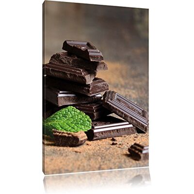 Pixxprint morceaux de chocolat Photo Toile Taille: 80x60 cm Décorations murales Impression d'art Entièrement assemblé Pixxprint morceaux de chocolat Photo Toile Taille: 80x60 cm Décorations murales Impression d'art Entièrement assemblé