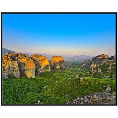 Wallario Poster paysage de montagne grecque avec cadre noir 40 x 50 cm Wallario Poster paysage de montagne grecque avec cadre noir 40 x 50 cm
