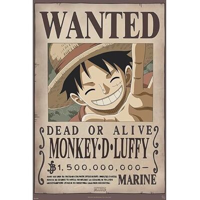 GB eye – Poster ONE PIECE Chibi Wanted Luffy – Produit Officiel – Format 52 x 38 cm – Papier Laminé Haute Qualité – Affiche Prime Pirate GB eye – Poster ONE PIECE Chibi Wanted Luffy – Produit Officiel – Format 52 x 38 cm – Papier Laminé Haute Qualité – Affiche Prime Pirate