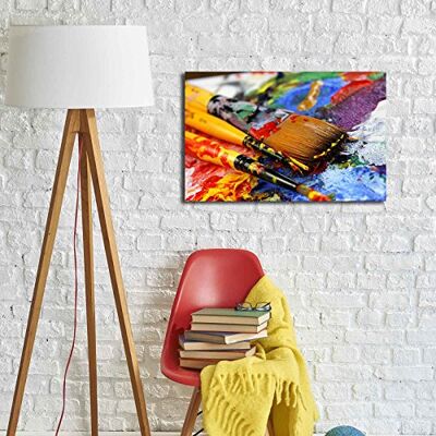 Alpha Opere d'Art suspendu sur un mur, multicolore, 30 x 30 Alpha Opere d'Art suspendu sur un mur, multicolore, 30 x 30