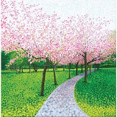 Susan Entwistle Art Cherry Blossom Toile Édition limitée 50 x 50 cm Papier/coton Multicolore 60 x 60 x 0,25 cm Susan Entwistle Art Cherry Blossom Toile Édition limitée 50 x 50 cm Papier/coton Multicolore 60 x 60 x 0,25 cm