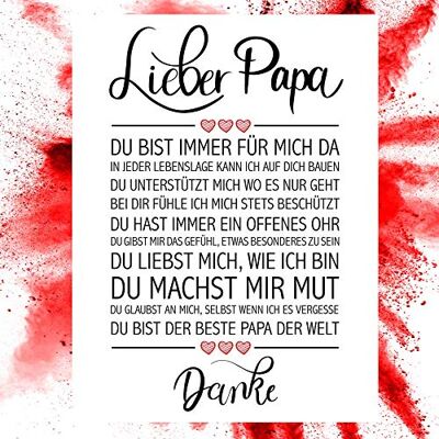 Close Up Poster Best Papa – Merke Citate – Cadeau décoratif pour la fête des pères, un anniversaire, Noël, tous les jours – 30 x 40 cm – Qualité supérieure Close Up Poster Best Papa – Merke Citate – Cadeau décoratif pour la fête des pères, un anniversaire, Noël, tous les jours – 30 x 40 cm – Qualité supérieure