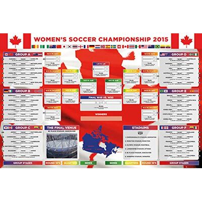 empireposter Empire Interactive Poster Motif Jeux : Calendrier de la La Coupe du Monde de Football Femmes Bunt empireposter Empire Interactive Poster Motif Jeux : Calendrier de la La Coupe du Monde de Football Femmes Bunt