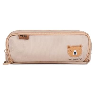 Interdruk BEBE Friends Trousse d'école avec 3 compartiments, grande trousse triple ours de grande capacité, organiseur porte-crayons vide, marron Interdruk BEBE Friends Trousse d'école avec 3 compartiments, grande trousse triple ours de grande capacité, organiseur porte-crayons vide, marron