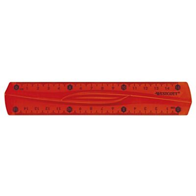 Westcott E-10220 00 Règle flexible, Incassable, Transparente, 15 cm, Couleurs Assorties, 1 Pièce Westcott E-10220 00 Règle flexible, Incassable, Transparente, 15 cm, Couleurs Assorties, 1 Pièce