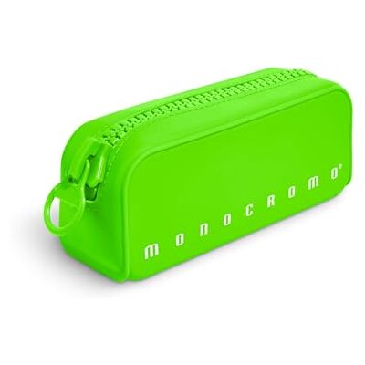 Pigna , Trousse en silicone souple, monochrome FLUO avec fermeture éclair, couleur verte, paquet 1 pièce Pigna , Trousse en silicone souple, monochrome FLUO avec fermeture éclair, couleur verte, paquet 1 pièce