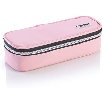 Favorit Trousse à crayons pour l'école, ovale rose, 24 cm x 9,5 cm, hauteur 6 cm, fermeture éclair argentée, remplissage avec produits Stabilo Favorit Trousse à crayons pour l'école, ovale rose, 24 cm x 9,5 cm, hauteur 6 cm, fermeture éclair argentée, remplissage avec produits Stabilo