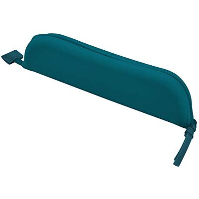 Legami Trousse en silicone souple, 20 x 5 cm, Petrol Blue Legami Trousse en silicone souple, 20 x 5 cm, Petrol Blue